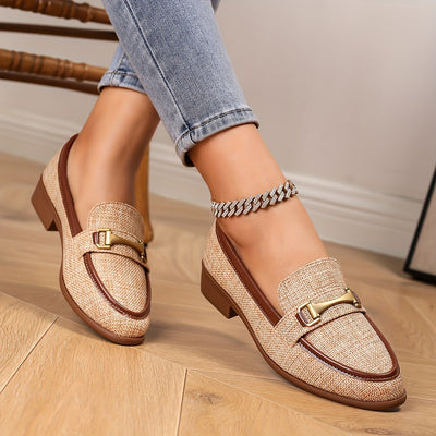 RetroBraid™ Mocassini Donna con Fibbia Metallica