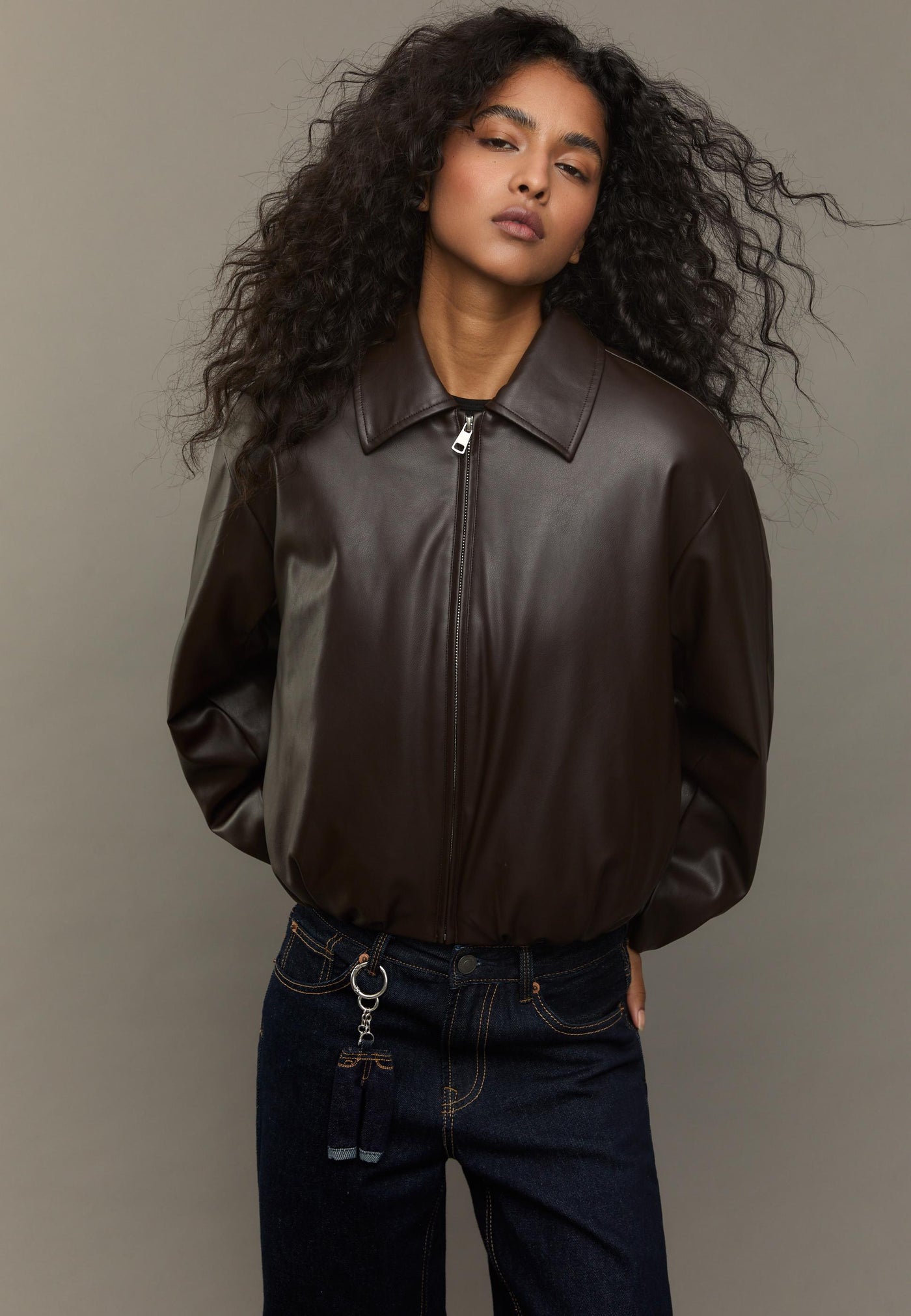 Natasha™ Bomber in Ecopelle