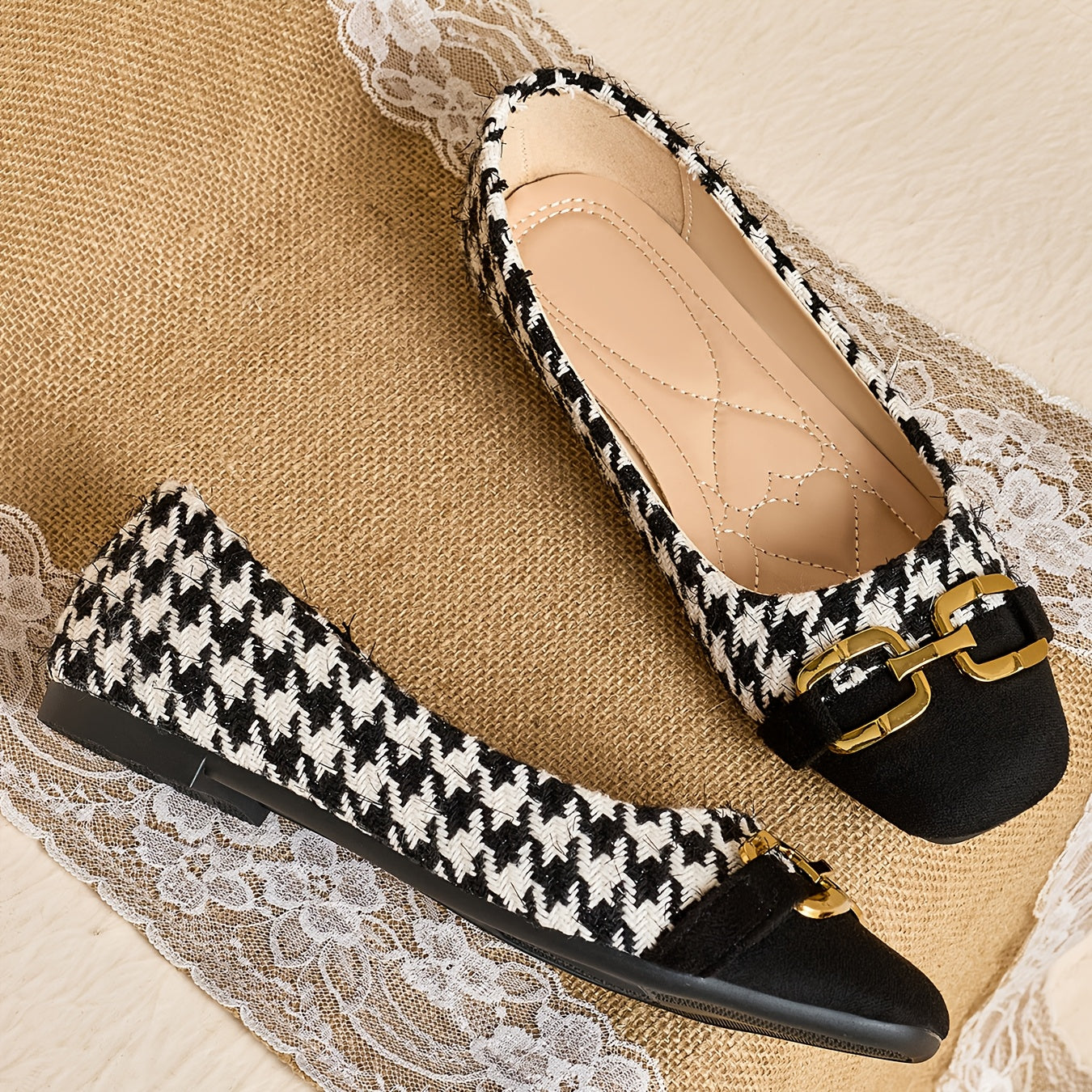 GoldHound™ Ballerine Mary Jane a Punta Quadrata