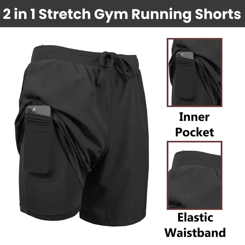 3-Pack ActiveFlex™ Shorts 2-in-1 Uomo ad Asciugatura Rapida