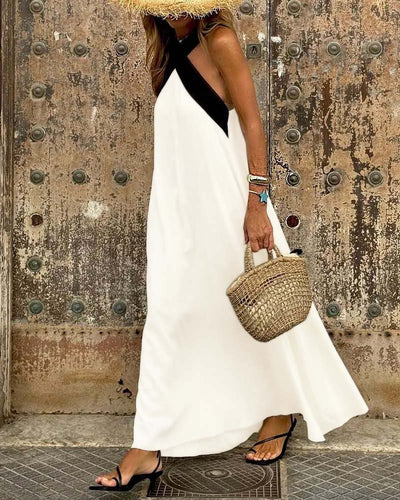 Abito Luminosa – Maxi Dress con Collo Incrociato