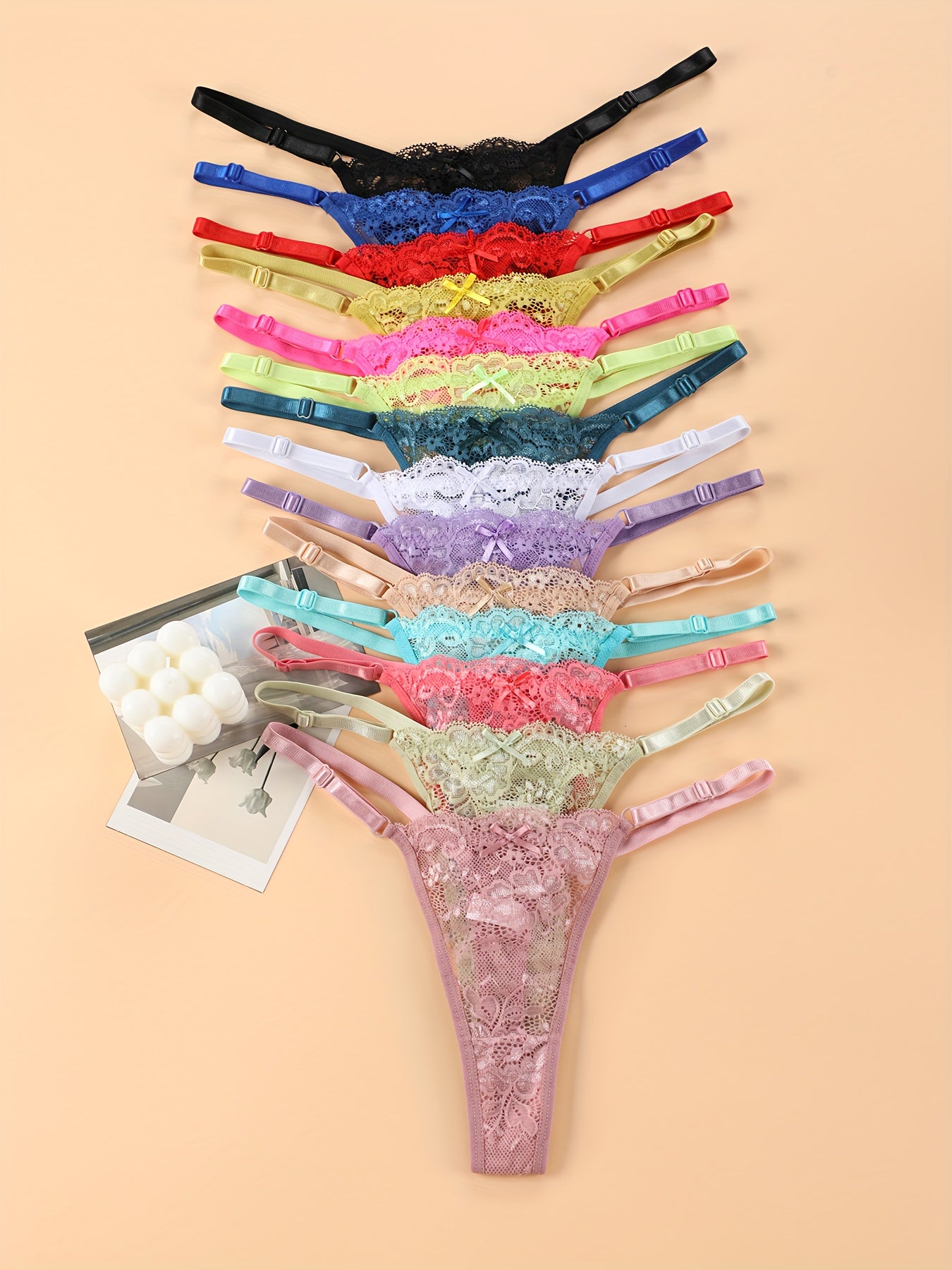 LaceBloom™ Set 14 Tanga in Pizzo a Vita Bassa