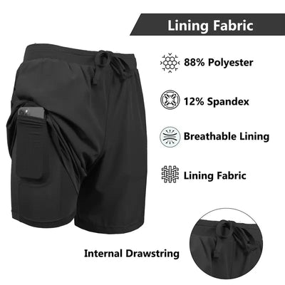 3-Pack ActiveFlex™ Shorts 2-in-1 Uomo ad Asciugatura Rapida