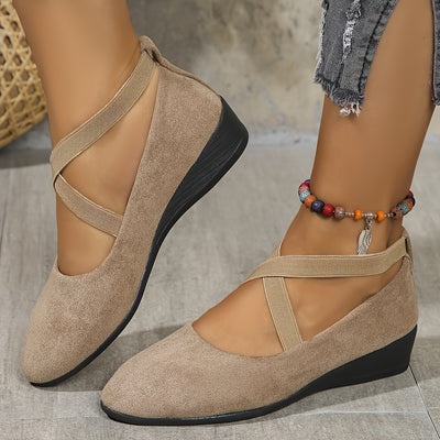 EleganStep™ Ballerine Eleganti Nere con Cinturini Elastici
