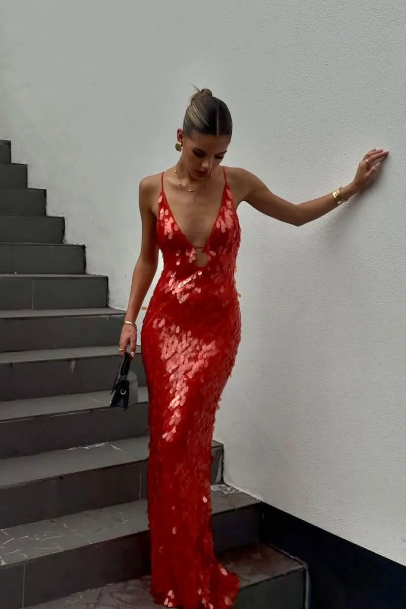 Kailani | Sequin Maxi Lange Jurk