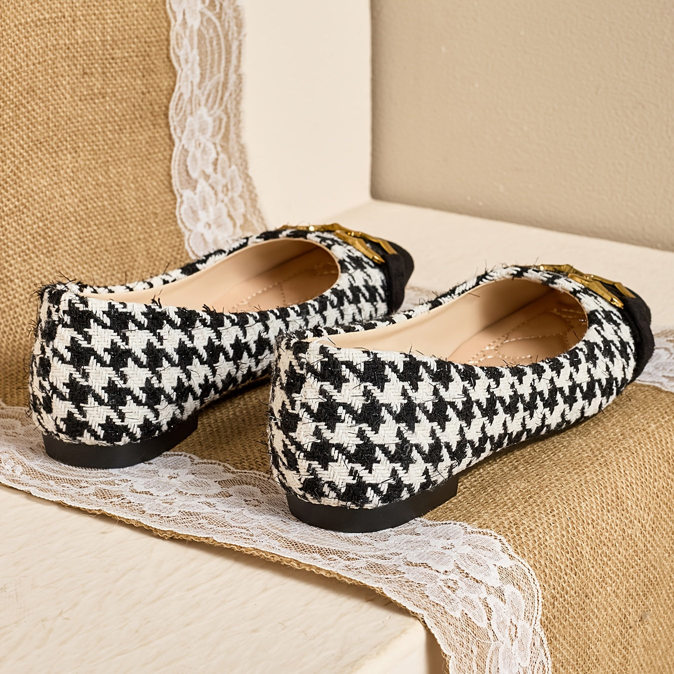 GoldHound™ Ballerine Mary Jane a Punta Quadrata