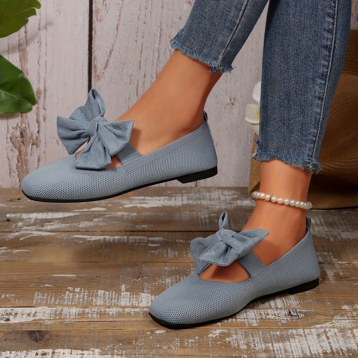 BellaBow™ Ballerine Slip-On Traspiranti con Fiocco