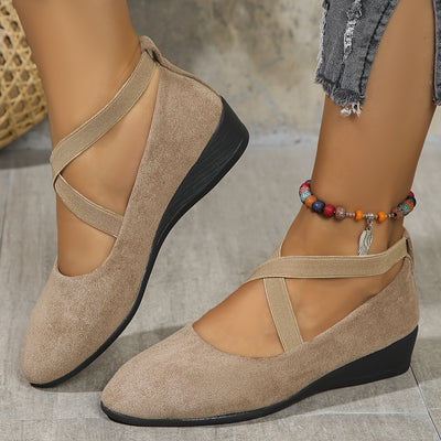 EleganStep™ Ballerine Eleganti Nere con Cinturini Elastici