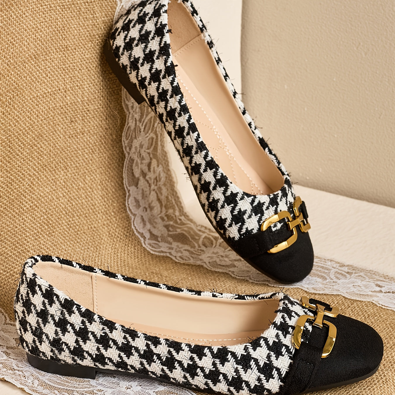 GoldHound™ Ballerine Mary Jane a Punta Quadrata