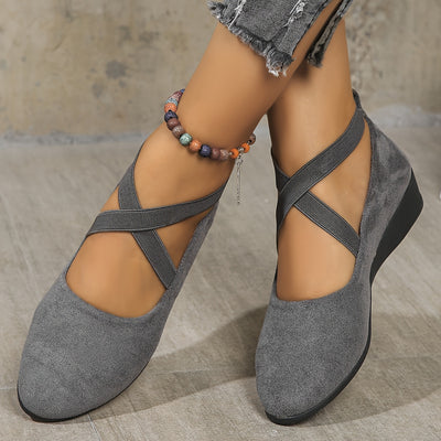 EleganStep™ Ballerine Eleganti Nere con Cinturini Elastici