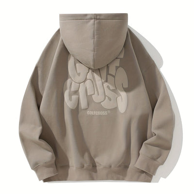 GolfCross™ Felpa con Cappuccio Uomo Beige Streetwear