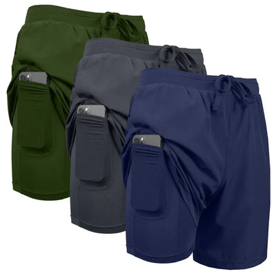 3-Pack ActiveFlex™ Shorts 2-in-1 Uomo ad Asciugatura Rapida