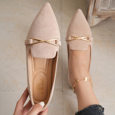 GlamPoint™ Ballerine Slip-On con Dettaglio Metallico