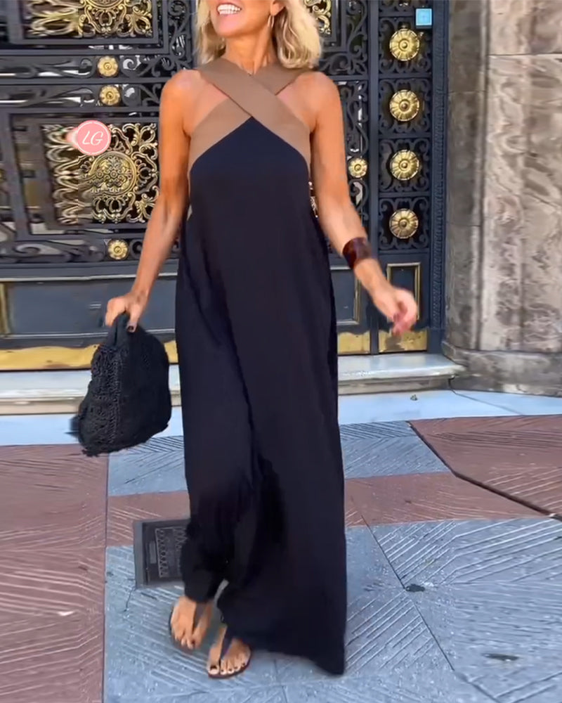 Abito Luminosa – Maxi Dress con Collo Incrociato