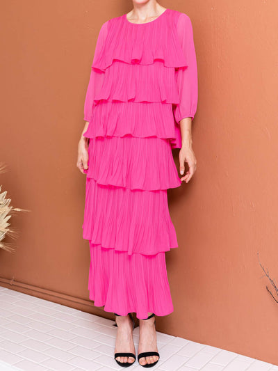 VolantÉlite™ Abito Maxi Elegante con Rouches