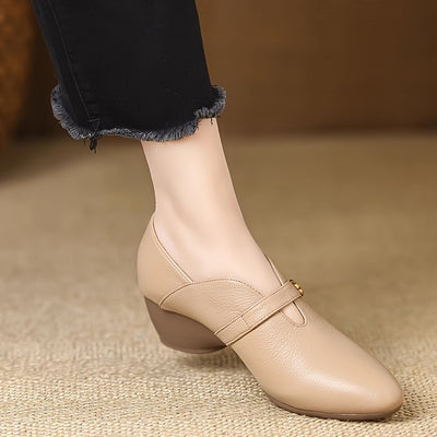 NeroGrace™ Ballerine Eleganti con Cinturino e Tacco Basso
