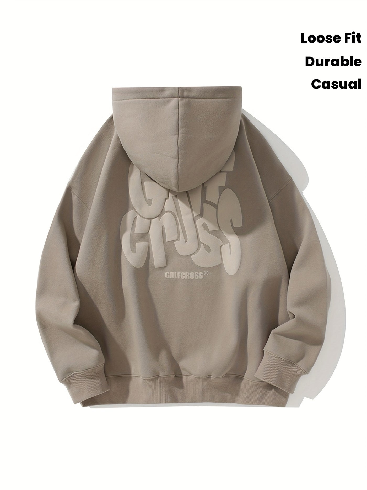 GolfCross™ Felpa con Cappuccio Uomo Beige Streetwear