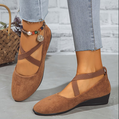 EleganStep™ Ballerine Eleganti Nere con Cinturini Elastici