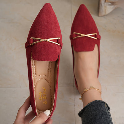 GlamPoint™ Ballerine Slip-On con Dettaglio Metallico