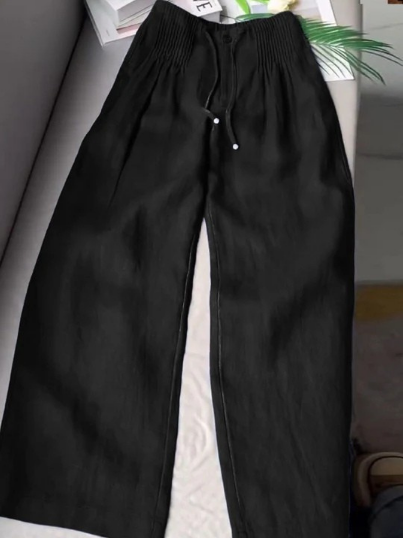 Sophie™ Pantaloni a Gamba Larga in Cotone e Lino