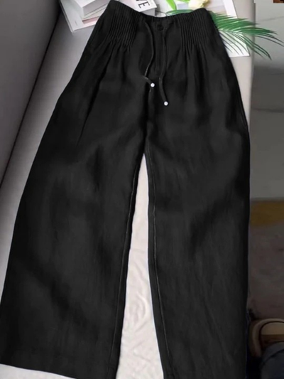 Sophie™ Pantaloni a Gamba Larga in Cotone e Lino
