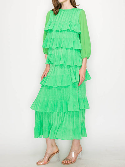 VolantÉlite™ Abito Maxi Elegante con Rouches