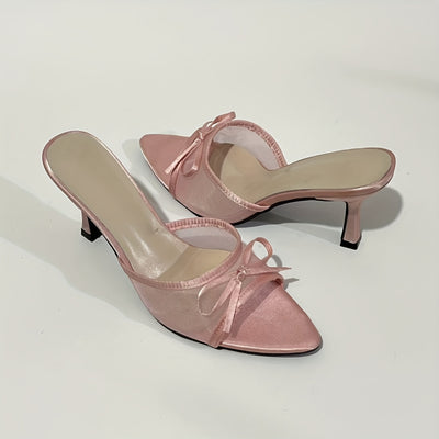 VeliaBow™ Sandali Eleganti con Rete e Fiocco