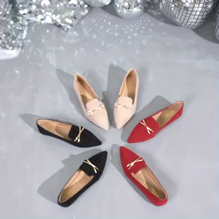 GlamPoint™ Ballerine Slip-On con Dettaglio Metallico