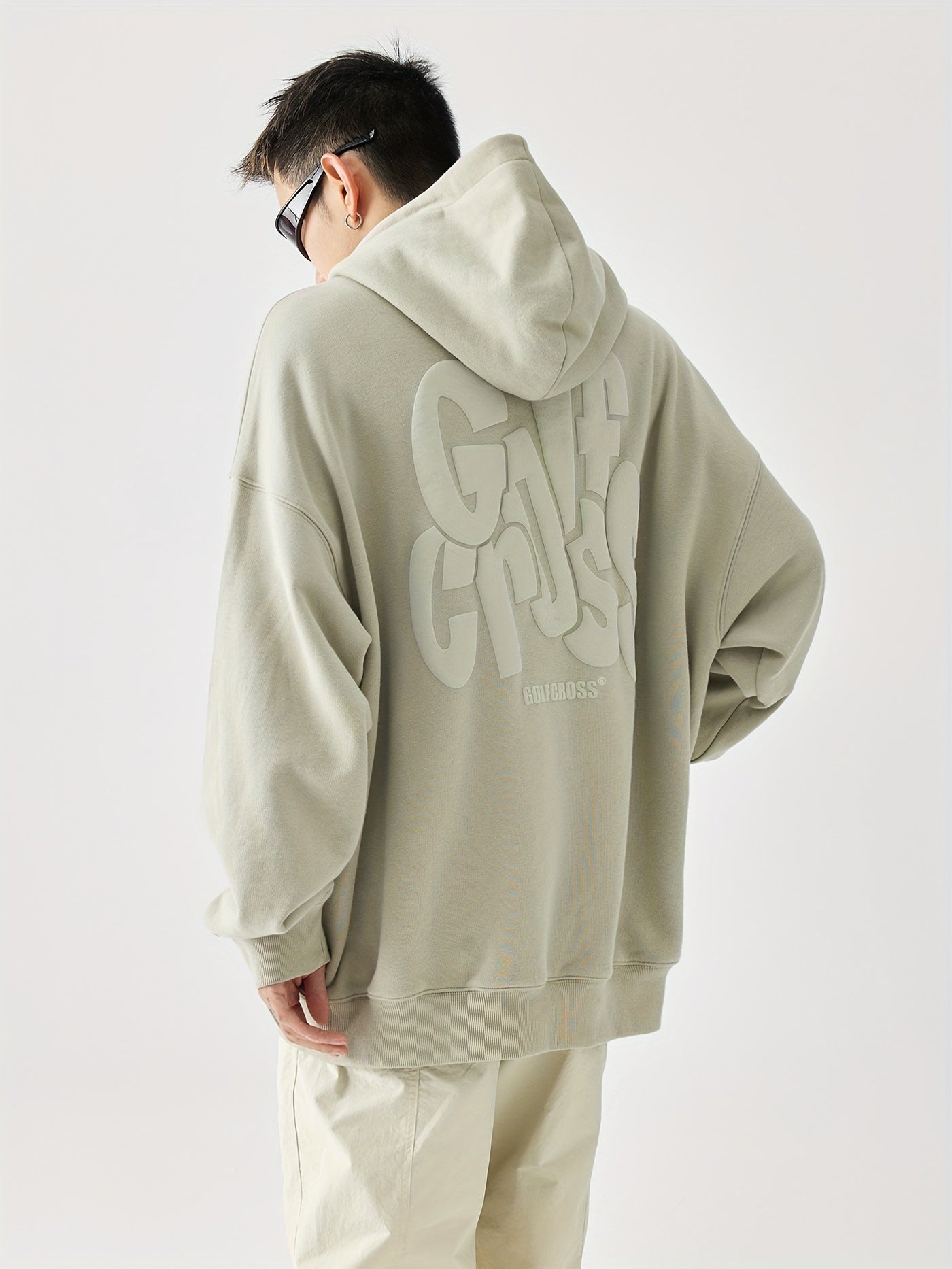 GolfCross™ Felpa con Cappuccio Uomo Beige Streetwear