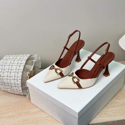 EternaElegance™ Mules Eleganti a Punta con Tacco Alto