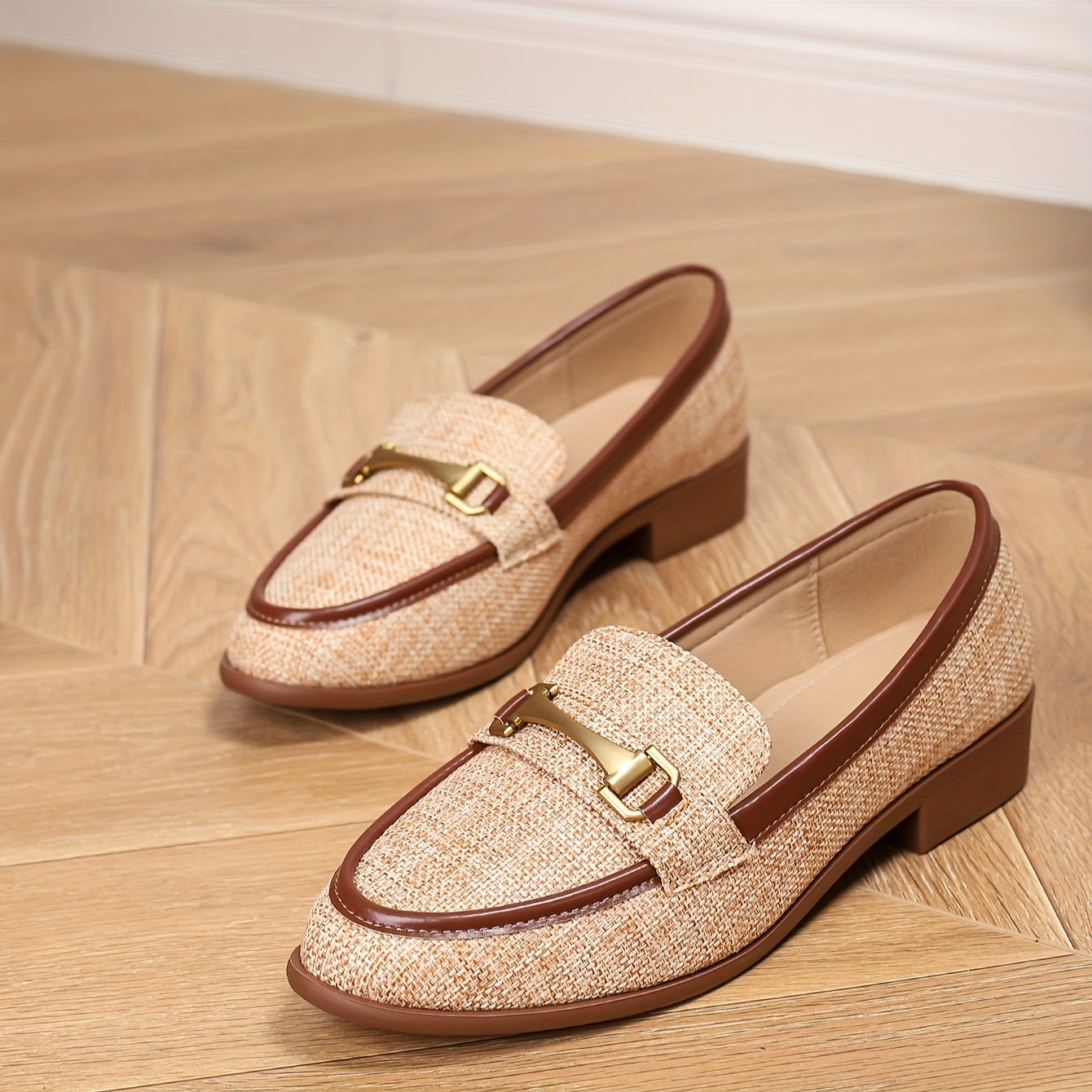 RetroBraid™ Mocassini Donna con Fibbia Metallica