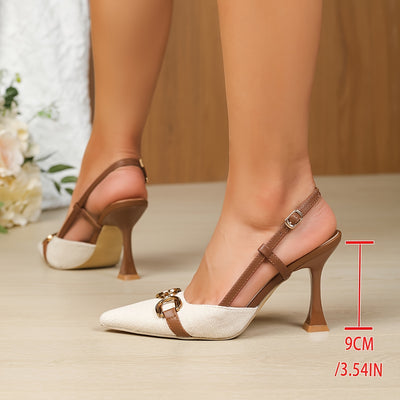 EternaElegance™ Mules Eleganti a Punta con Tacco Alto