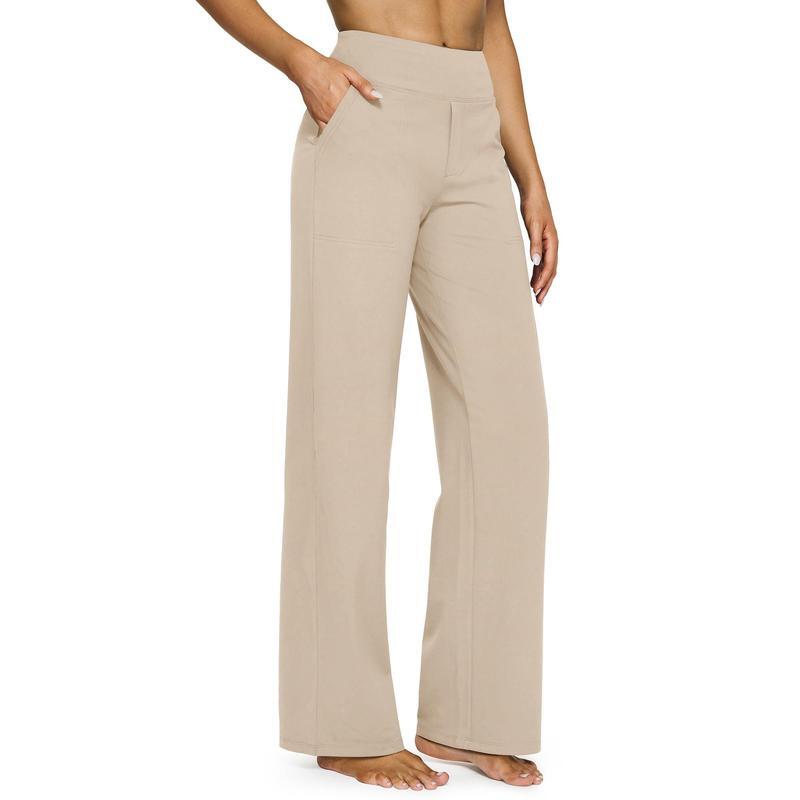 Elaris™ – Pantaloni a Vita Alta a Gamba Larga con Tasche