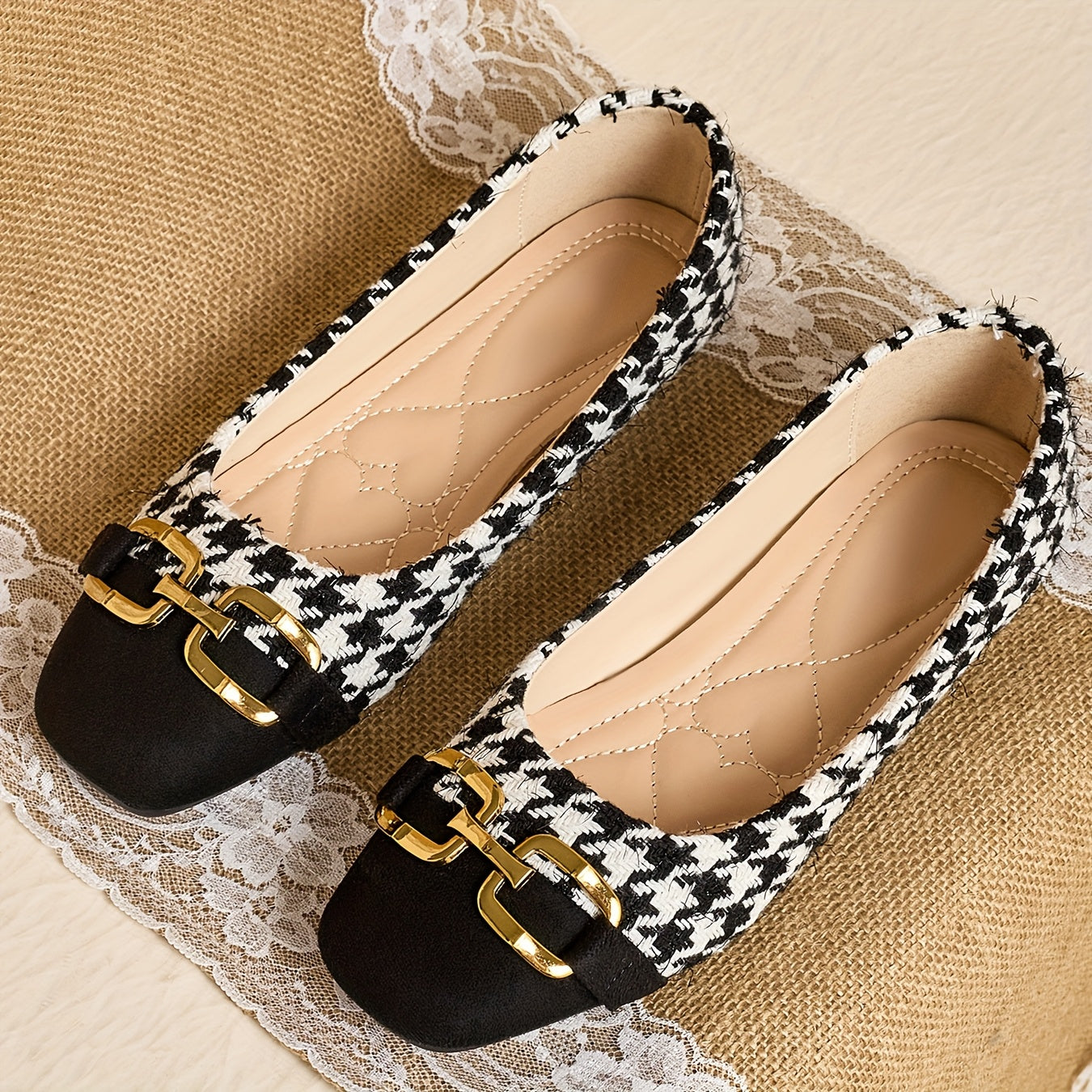 GoldHound™ Ballerine Mary Jane a Punta Quadrata