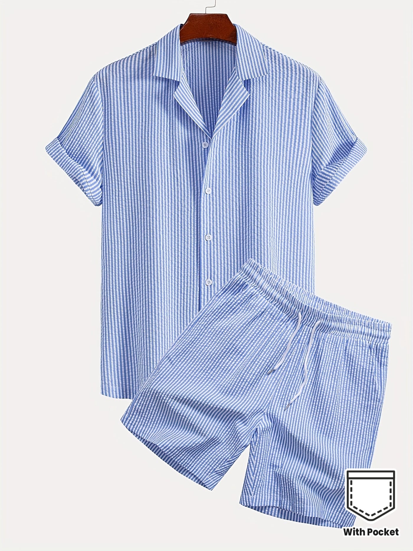 Stripo™ Completo Uomo a Righe con Collo a Revers
