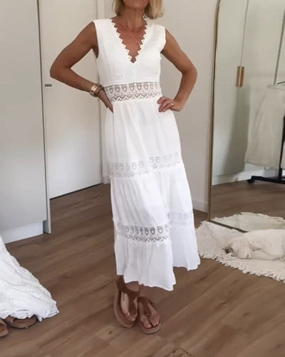 Lysandra™ Abito Elegante in Pizzo con Scollo a V