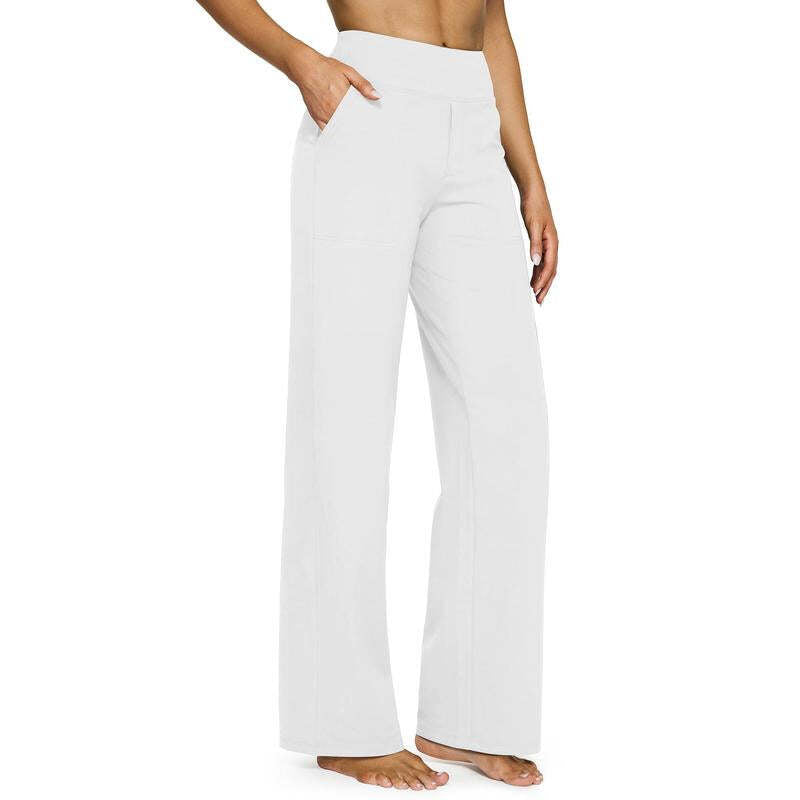 Elaris™ – Pantaloni a Vita Alta a Gamba Larga con Tasche