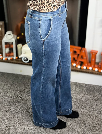 Lioren™ Jeans a Gamba Larga
