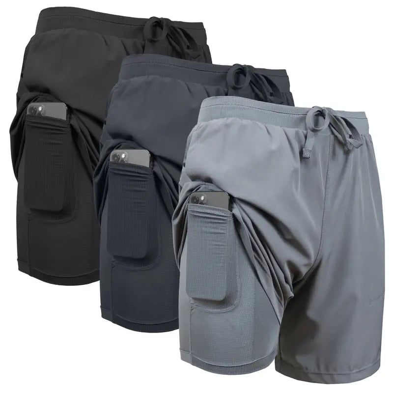 3-Pack ActiveFlex™ Shorts 2-in-1 Uomo ad Asciugatura Rapida