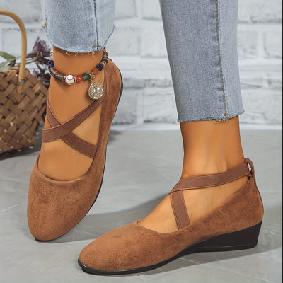 EleganStep™ Ballerine Eleganti Nere con Cinturini Elastici