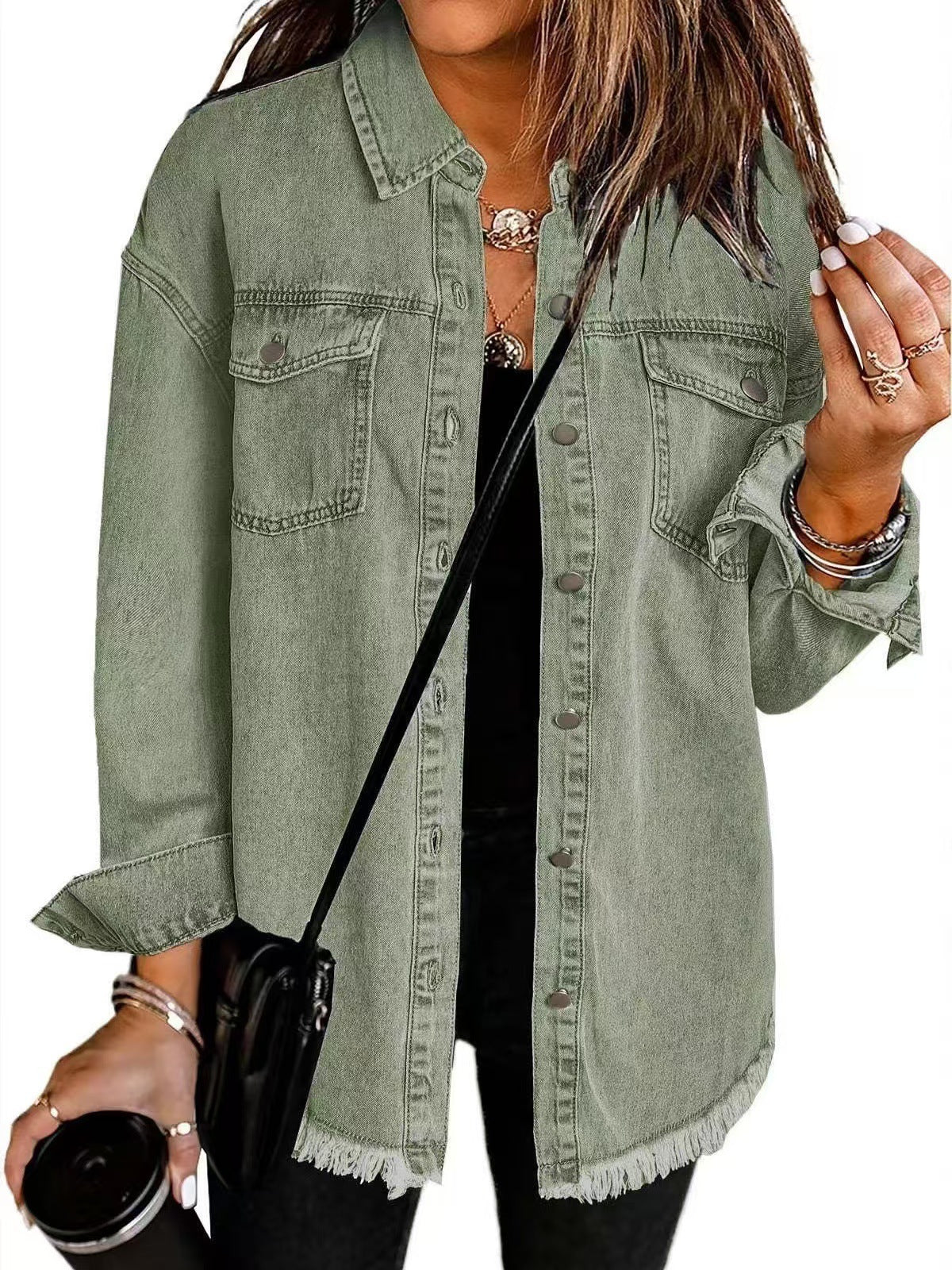 Katja™ Giacca di Jeans Classica da Tutti i Giorni