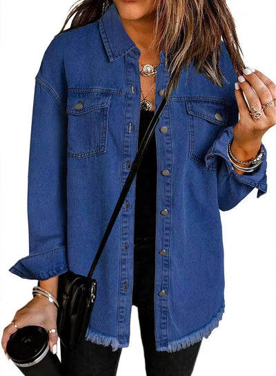 Katja™ Giacca di Jeans Classica da Tutti i Giorni