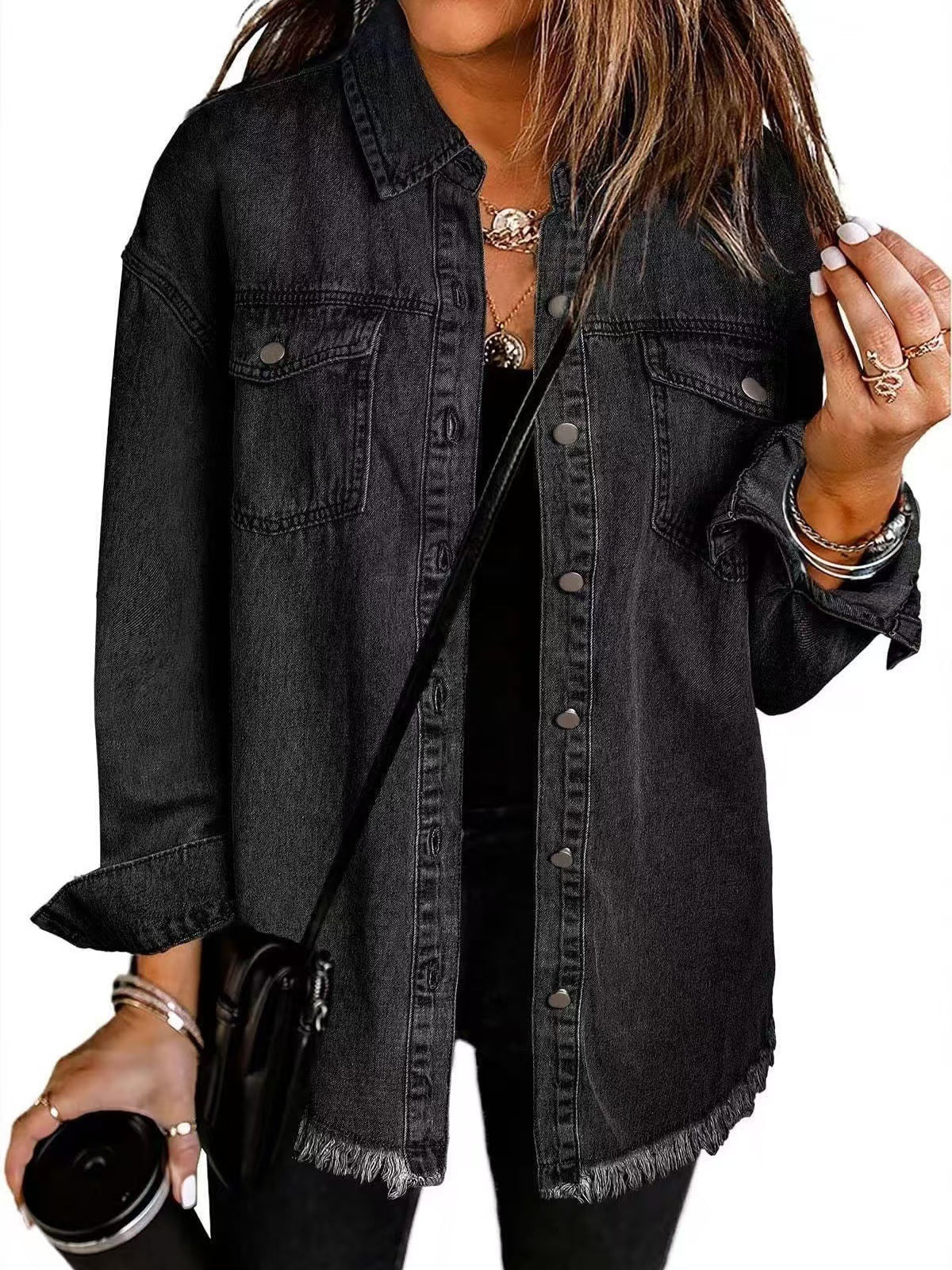 Katja™ Giacca di Jeans Classica da Tutti i Giorni