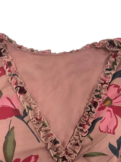 FioreLuxe™ Abito Plus Size con Stampa Floreale e Scollo a V