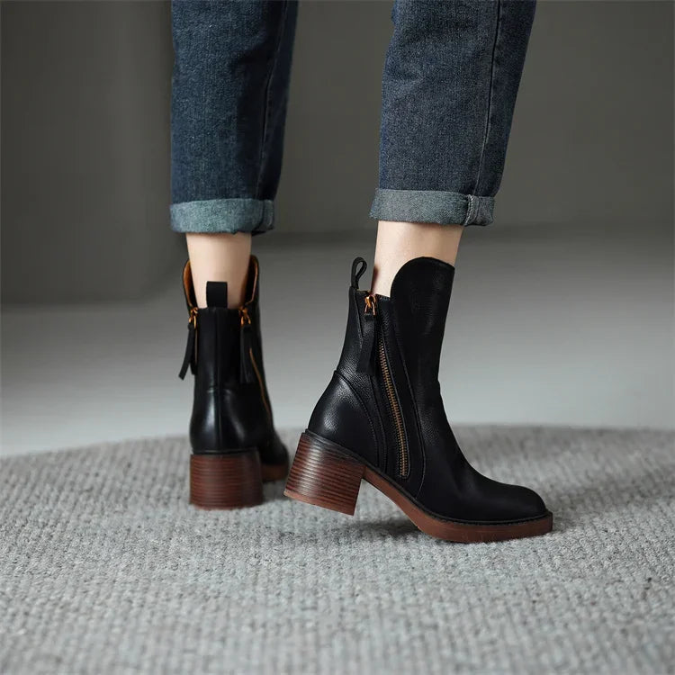 Klara™ Stivaletti Eleganti in Vera Pelle