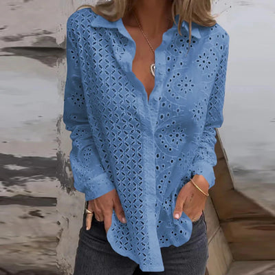 Liora™ | Blusa Elegante in Pizzo e Crochet