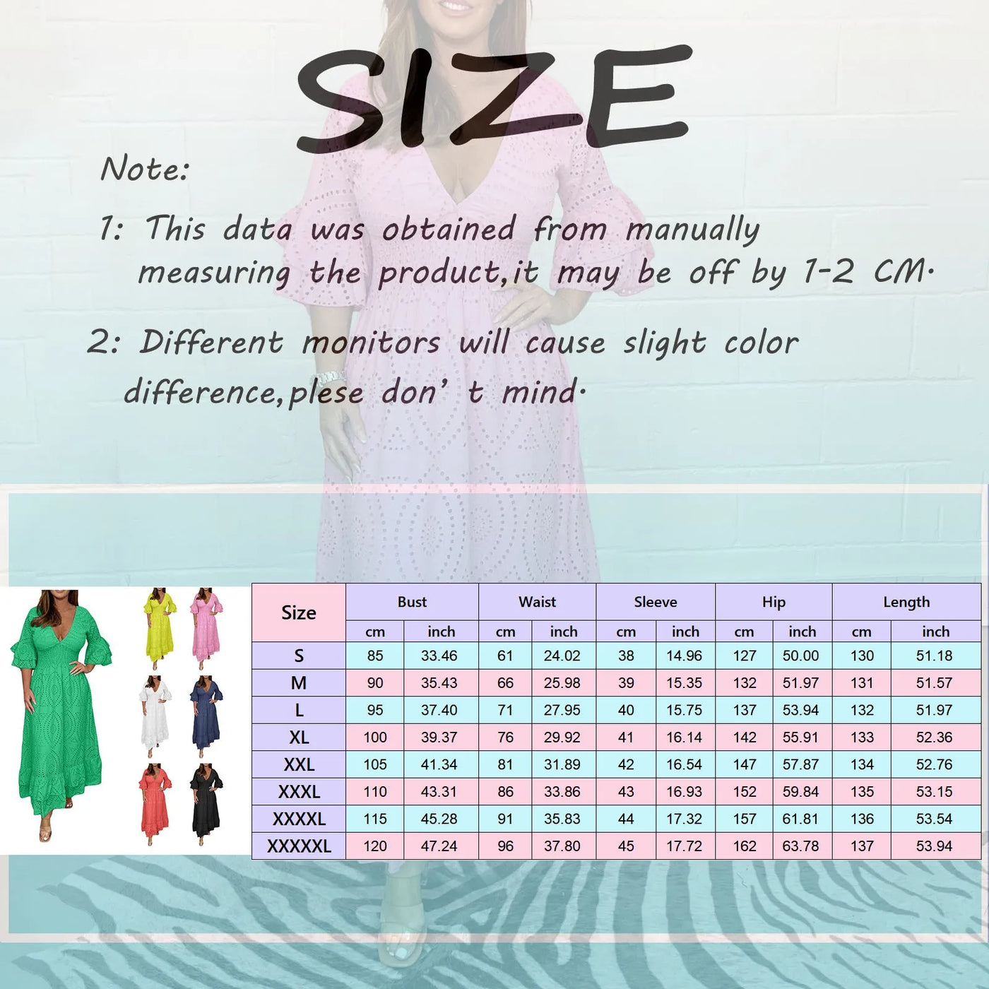 Selene – Abito Lungo Elegante con Scollo a V e Maniche Svasate