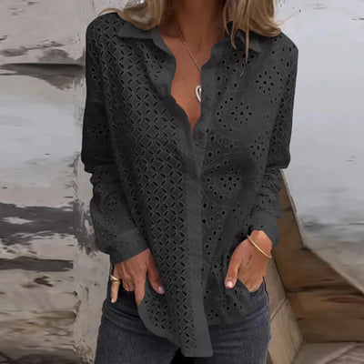 Liora™ | Blusa Elegante in Pizzo e Crochet