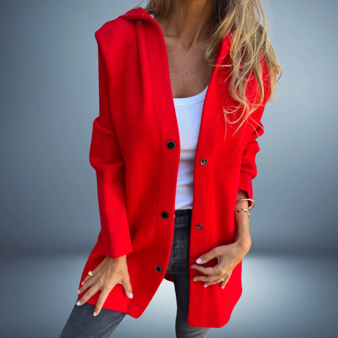 Nuovo Nome Prodotto: Aurora™ Giacca Casual con Cappuccio da Donna