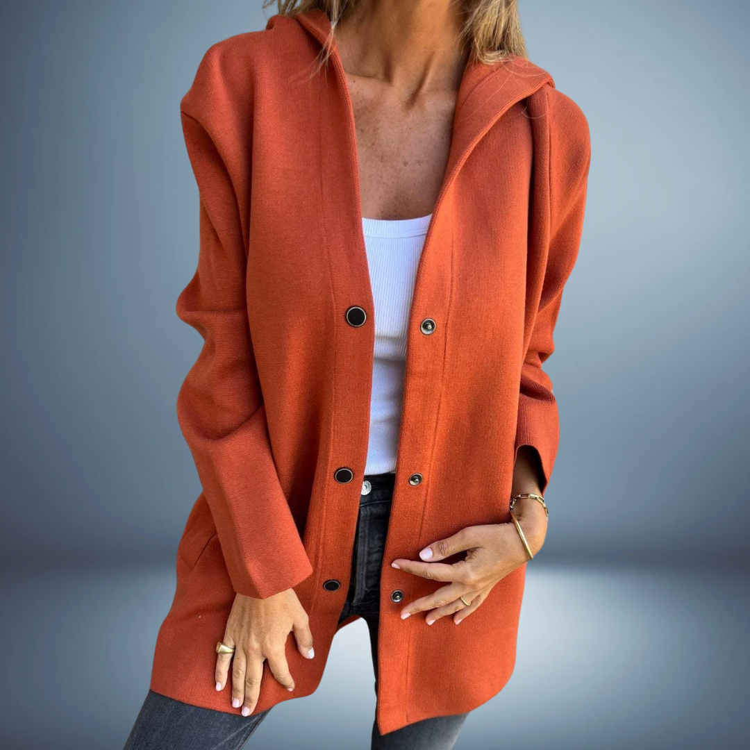 Nuovo Nome Prodotto: Aurora™ Giacca Casual con Cappuccio da Donna